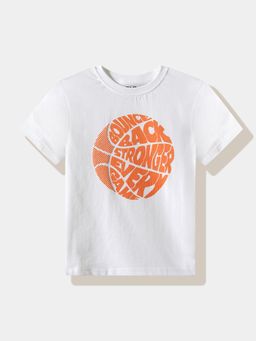 R&B - Ivory Typography Half Sleeves T-Shirt