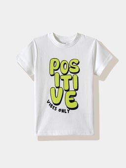 R&B - Ivory Typography Half Sleeves T-Shirt