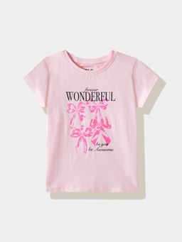R&B - Pink Graphic Half Sleeves T-Shirt