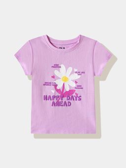 R&B - Purple Graphic Half Sleeves T-Shirt