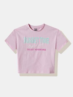 R&B - Pink Typography Half Sleeves T-Shirt