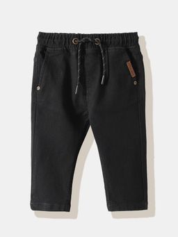 R&B - Black Regular Plain Jeans