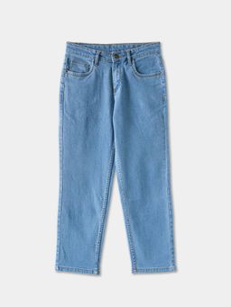 R&B - Blue Regular Plain Jeans