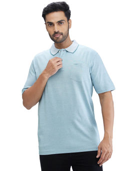 ColorPlus - Comfort Fit Solid Medium Blue T-Shirt