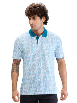 ColorPlus - Comfort Fit Printed Dark Blue T-Shirt