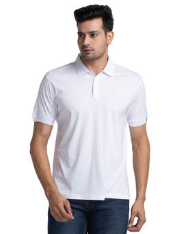 Raymond - Regular Fit Solid White T-Shirt