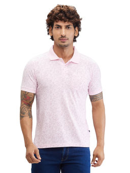 Parx - Regular Fit Printed Light Purple T-Shirt