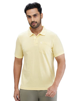 Parx - Regular Fit Printed Medium Yellow T-Shirt