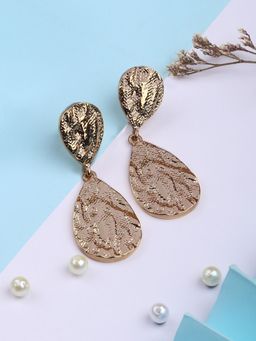 Lilly & Sparkle - Gold-Toned Teardrop Shaped Drop Earrings
