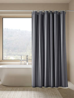 Haus & Kinder - Calm Space Door Shower Curtain, Grey (7 feet)