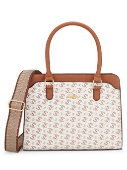 Lavie - Women Off White Printed Satchel Bag (M)