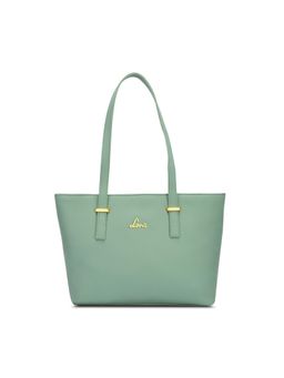 Lavie - Women Green Solid Tote Bag (M)