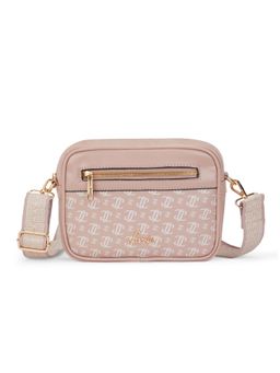 Lavie - Women Pink Printed Sling Bag with Detachable Strap (M)