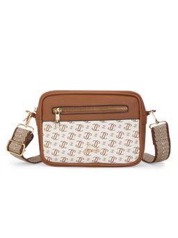 Lavie - Women Off White Printed Sling Bag with Detachable Strap (M)