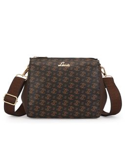 Lavie - Women Brown Printed Sling Bag with Detachable Strap (M)