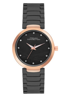 French Connection - Black Dial Analog Watch for Women-FCN063BM (M)