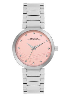 French Connection - Light Pink Dial Analog Watch for Women-FCN063SM (M)