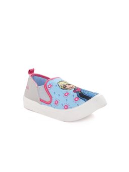 toothless - Barbie Kids Girls Blue & Silver Canvas Shoes