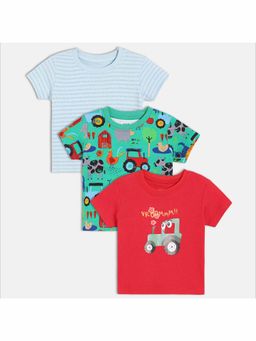 MINI KLUB - Cotton Short Sleeve Printed T-Shirt (Pack of 3)