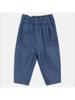MINI KLUB - Baby Girls Cotton Full Length Solid Jeans