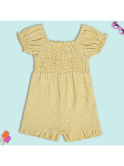 MINI KLUB - Baby Girls Cotton Short Sleeves Floral Printed Dress