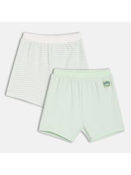 MINI KLUB - Cotton Thigh Length Striped Shorts (Pack of 2)