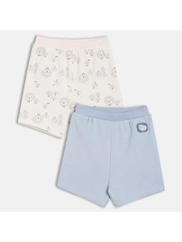 MINI KLUB - Cotton Thigh Length Lion Printed Shorts (Pack of 2)