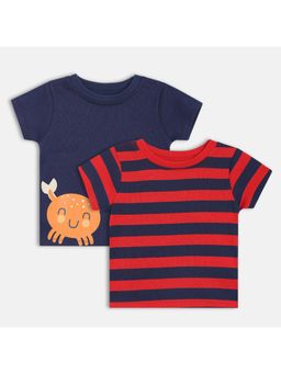 MINI KLUB - Cotton Short Sleeve Striped T-Shirt (Pack of 2)