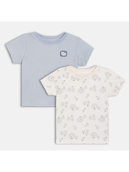 MINI KLUB - Cotton Short Sleeve Lion Printed T-Shirt (Pack of 2)