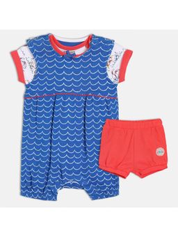 MINI KLUB - Baby Girls Cotton Sleeveless Scallop Printed Body Suit