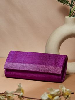 Fabindia - Pink Silk Blend Clutch Bag