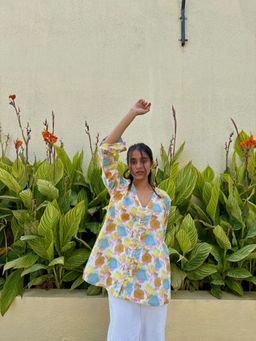 The Indian Artisan - Suzy Cotton Floral Print Top