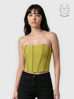 BUTTERSCOSH - Tenera Wasabi Green Strapless Corset Top with Inbuilt Bra
