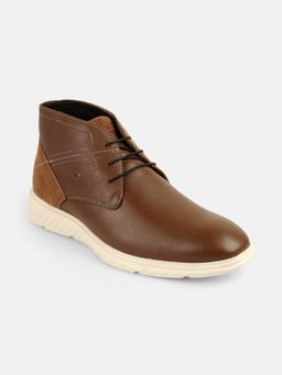 Mochi - Mens Brown Lace Up Closure Casual Boots