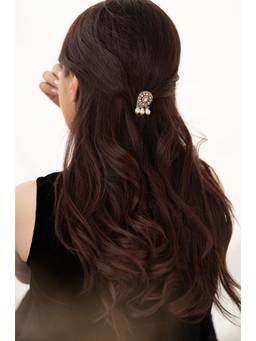 Do Taara - 22k Gold Plating Polki Braid Pin