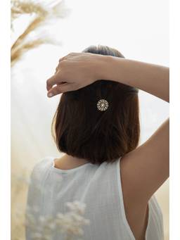 Do Taara - 22k Gold Plating Polki Braid Pin