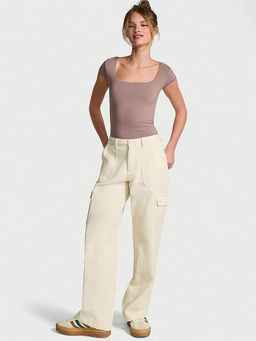 Victoria's Secret - Off White Utility Cargo Pants