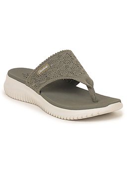SKECHERS - Women Olive Ultra Flex Sandals