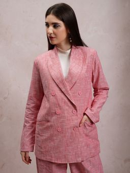 TOKYO TALKIES - Women Peaked Lapel Longline Double Breasted Blazers