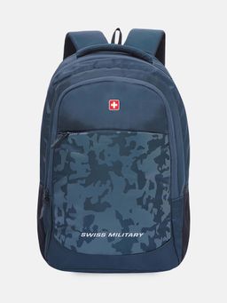 Swiss Military - Unisex Blue Camouflage Printed 16 Inch Laptop Backpack