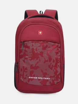 Swiss Military - Unisex Red Camouflage Printed 16 Inch Laptop Backpack