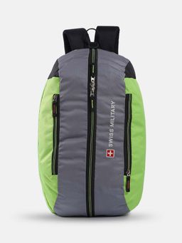 Swiss Military - Unisex Grey and Green Colorblock Bagpack