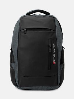 Swiss Military - Unisex Grey and Black Colorblock 16 Inch Laptop Backpack