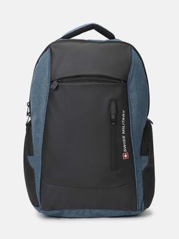 Swiss Military - Unisex Blue and Black Colorblock 16 Inch Laptop Backpack