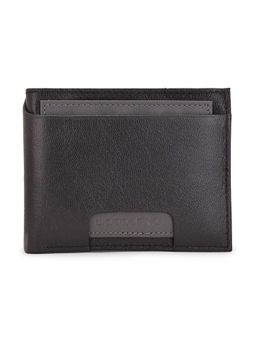 WOODLAND - Men Black-Grey Solid Wallet