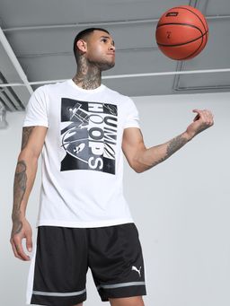 Puma - Instant Replay Graphic Mens Basketball T-shirt - White