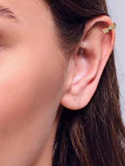 Candere by Kalyan Jewellers - 18K(750) Yellow Gold & Diamond Earrings