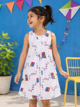 Tura Turi - White Cotton Malmal Dress