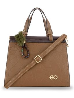 E2O - Textured Brown And Fancy Woman's Handbag