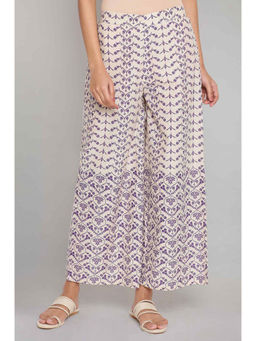 W - Geometric Parallel Pant White